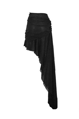 Black silk asymmetrical skirt THE ANDAMANE | T180361ATNS038999